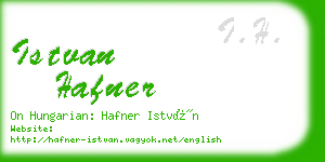 istvan hafner business card